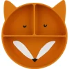 Assiette compartiments silicone avec ventouse Mr Fox, Trixie