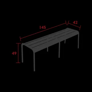 Banc 3/4 places Luxembourg, Fermob