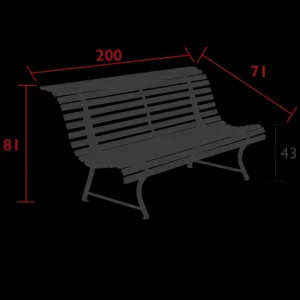 Banc Louisiane 200 cm, Fermob