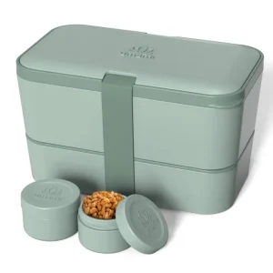 Boîte Bento Modulable 1.5 L Vert Ardoise, Umami