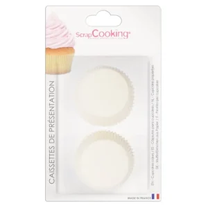 Boîte de +/- 36 caissettes blanches, Scrapcooking