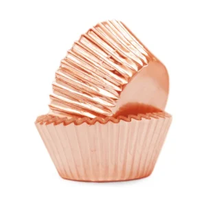 Boîte de +/- 48 caissettes rose gold, Scrapcooking