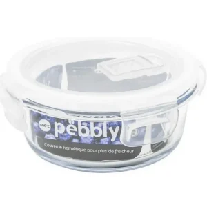 Boîte ronde en verre 400ml, Pebbly