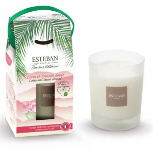 Bougie parfumée 180 gr Lotus et Amande Douce, Esteban