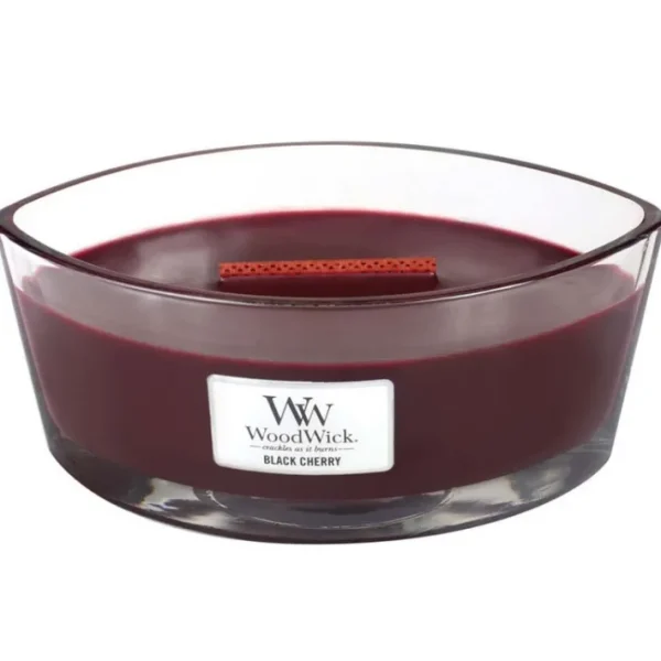 Bougie parfumée Ellipse Black Cherry, Woodwick