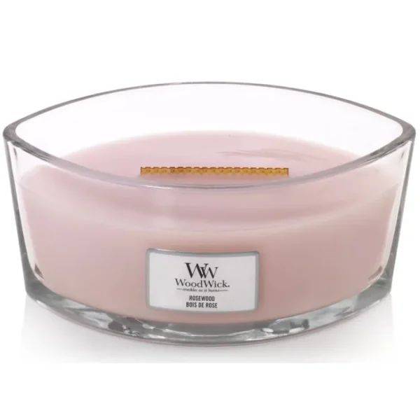 Bougie parfumée Ellipse Bois de Rose, Woodwick