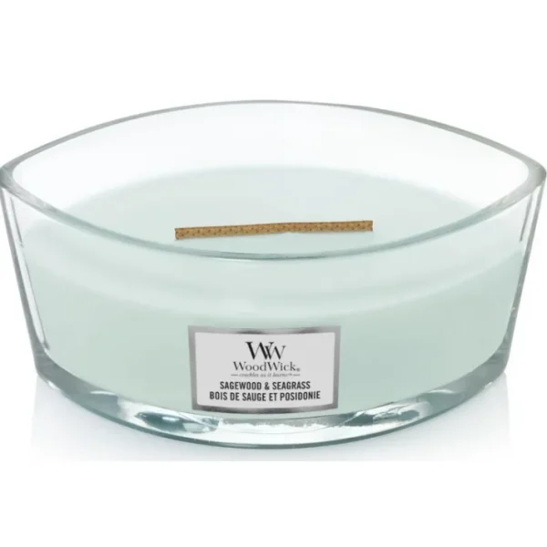 Bougie parfumée Ellipse Bois de Sauge, Woodwick