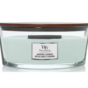 Bougie parfumée Ellipse Bois de Sauge, Woodwick