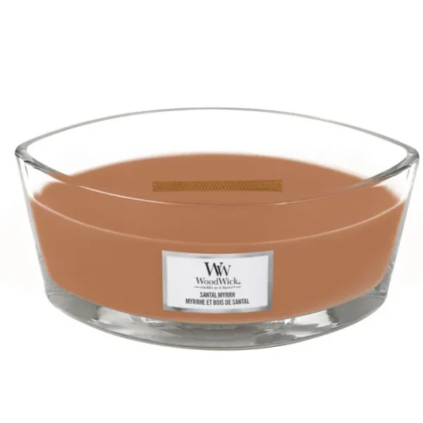 Bougie parfumée Ellipse Myrrhe et bois de Santal, Woodwick