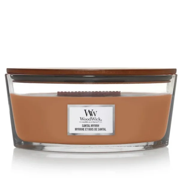 Bougie parfumée Ellipse Myrrhe et bois de Santal, Woodwick