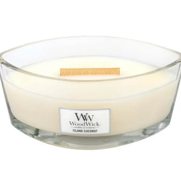 Bougie parfumée Ellipse Noix de coco des iles, Woodwick