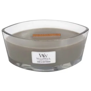 Bougie Parfumée Ellipse Sable et Bois Flotté, Woodwick