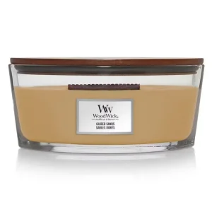 Bougie parfumée Ellipse Sables Dorés, Woodwick