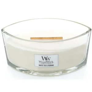 Bougie parfumée Ellipse Thé blanc & Jasmin, Woodwick