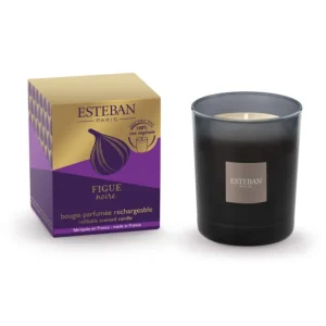 Bougie parfumée Initiale 180g Figue Noire, Esteban