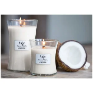 Bougie parfumée Noix de coco des iles, Woodwick