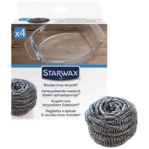 4 Boules de Nettoyage Inox Recyclé, Starwax