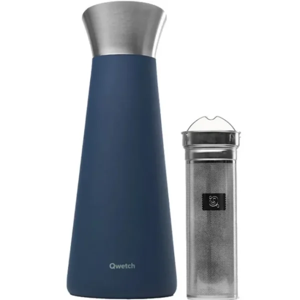 Carafe Isotherme 1L Granite Bleu, Qwetch