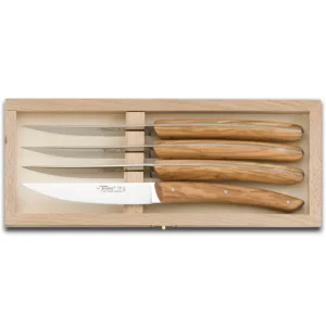 Coffret 4 couteaux à steak Le Thiers® Bois d'Olivier, Claude Dozorme