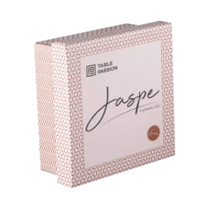 Coffret 4 gobelets 20cl Jaspe Beige, Table Passion