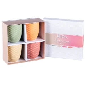 Coffret 4 gobelets 20cl Sunrise, Table Passion