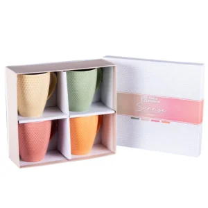 Coffret 4 mugs 35cl Sunrise, Table Passion