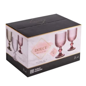 Coffret 6 verres 25 cl Dolce Rose, Table Passion