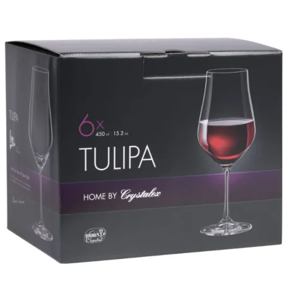 Coffret 6 verres à vin 45 cl Tulipa, Bastide Diffusion