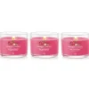 Coffret de 3 Bougies Votives Parfumées Framboise Rouge, Yankee Candle