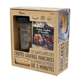 Coffret Shaker à crêpes, pancakes et gaufres Miam, Cookut