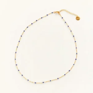 Collier Castelo Choker bleu marine, Palas