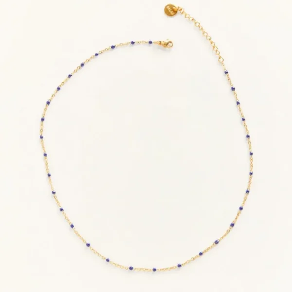 Collier Castelo Choker bleu marine, Palas