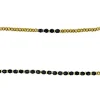 Collier et Bracelet 6 tours Caroline Gold Noir, Têtes Blondes