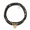 Collier et Bracelet 3 tours Rocky Brun, Têtes Blondes