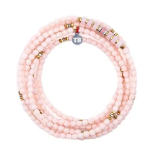 Collier et Bracelet 6 tours New Vir Rose Guimauve, Têtes Blondes