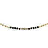 Collier et Bracelet 3 tours Andy Gold Noir, Têtes Blondes