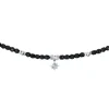 Collier et Bracelet 3 tours Starlight Silver Noir, Têtes Blondes