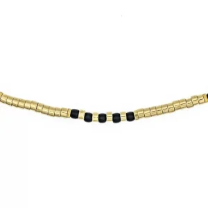 Collier et Bracelet 3 tours Toni Hématite Gold, Têtes Blondes