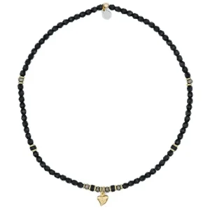 Collier ras du cou Baghera Noir Mat, Têtes Blondes