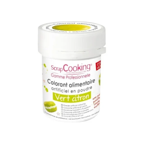 Colorant artificiel en poudre Vert citron, Scrapcooking