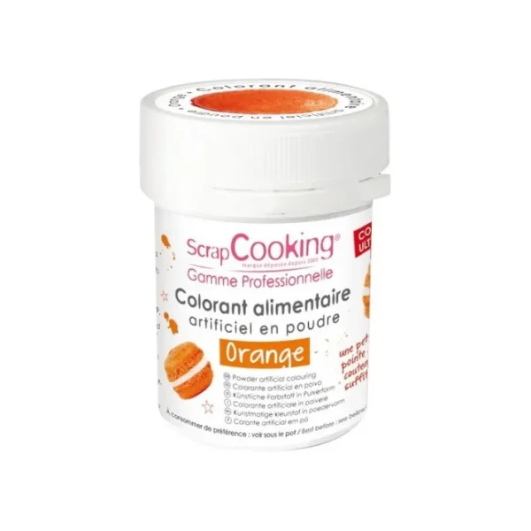 Colorant artificiel en poudre Orange, Scrapcooking