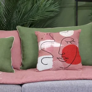 Coussin Athéna Bois de Rose, Sud Etoffe