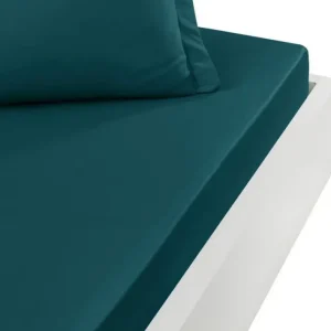 Drap Housse Soft Percale Petrol, Sensei