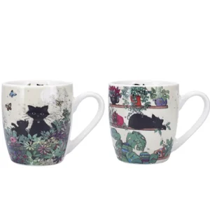 Duo mini mug Bug Art Chat Plantes/Jardin, Kiub