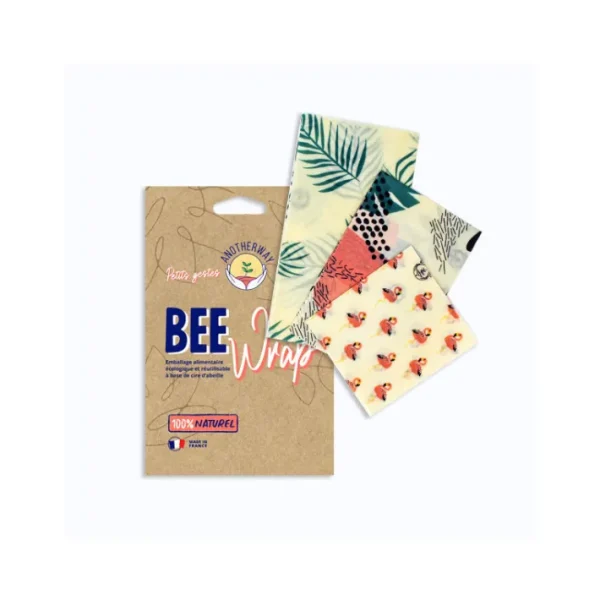 Emballages alimentaires réutilisables motif Tropical Bee Wrap, Anotherway