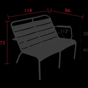 Fauteuil bas duo Luxembourg, Fermob