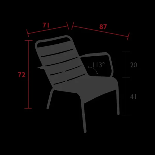 Fauteuil bas Luxembourg, Fermob