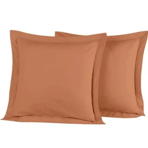 Lot de 2 taies d'oreiller Soft Percale Brique, Sensei