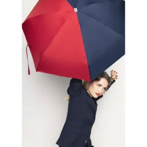 Micro-parapluie Bicolore Bleu Nuit Rouge Emile, Anatole