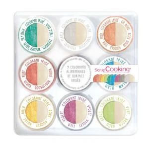 9 Mini-colorants alimentaires en poudre Irisé, ScrapCooking